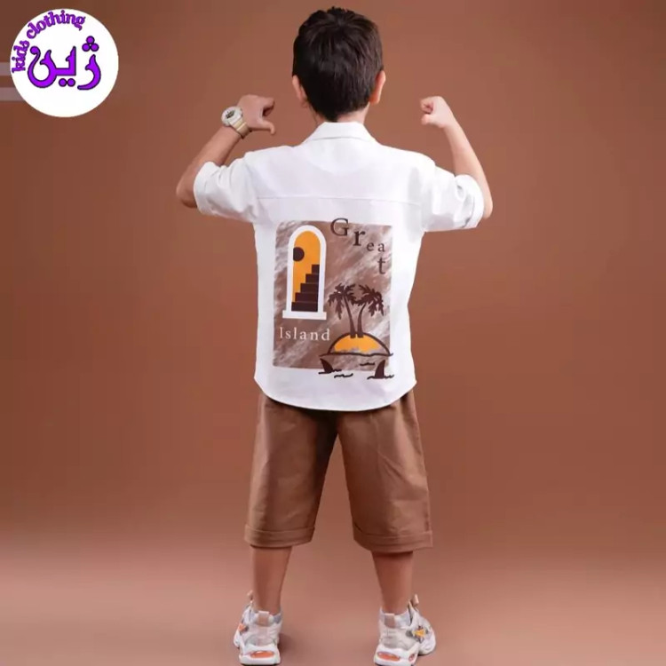 ست تیشرت شلوارک ایسلند سایز40 تا55