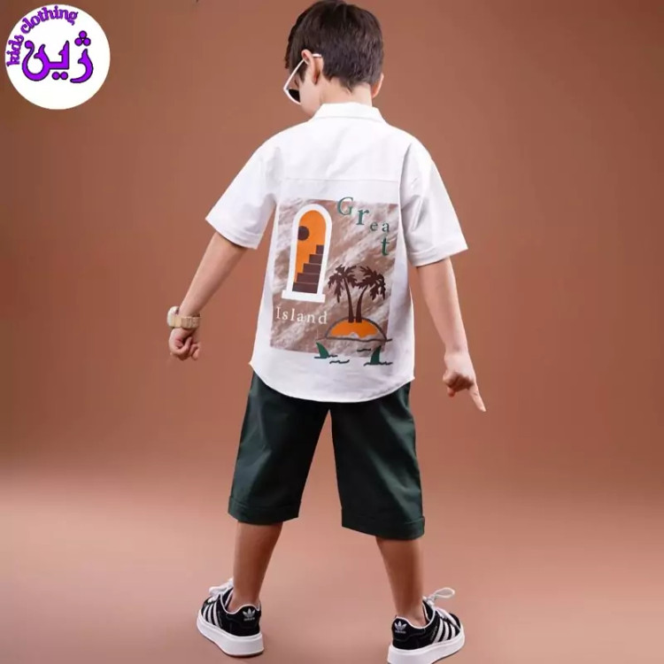ست تیشرت شلوارک ایسلند سایز40 تا55