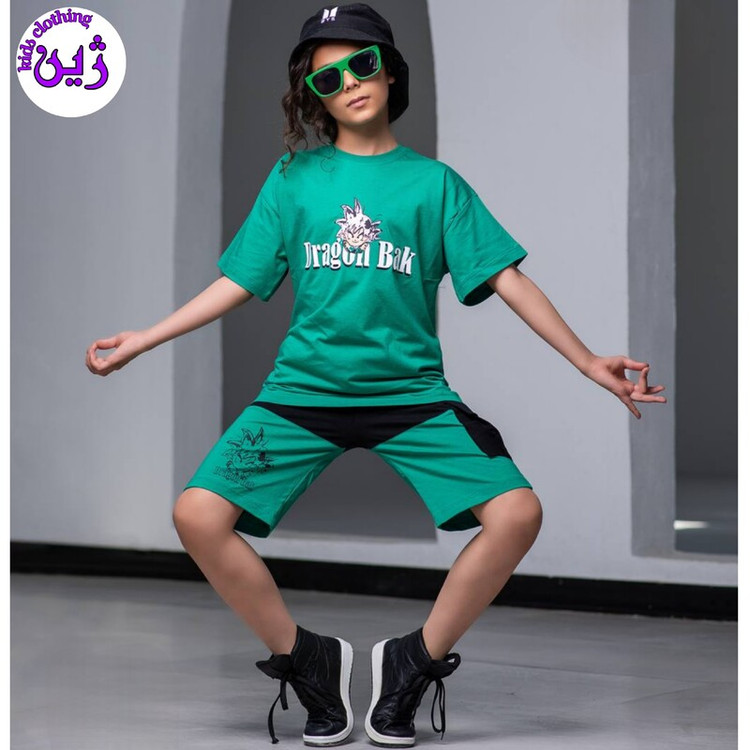 ست تیشرت شلوارک دراگون بک سایز45تا60