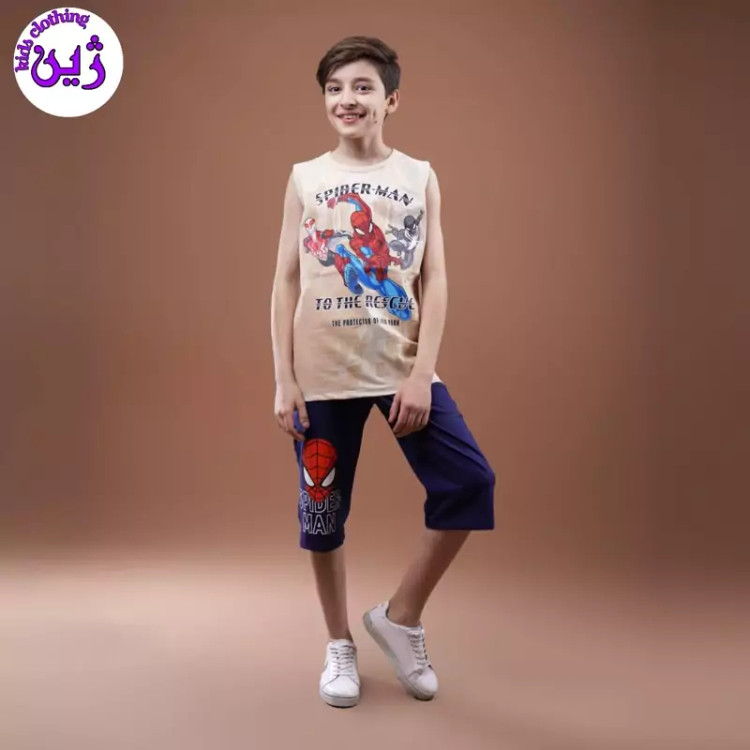 ست تاپ شلوارک مرد عنکبوتی سایز60و65