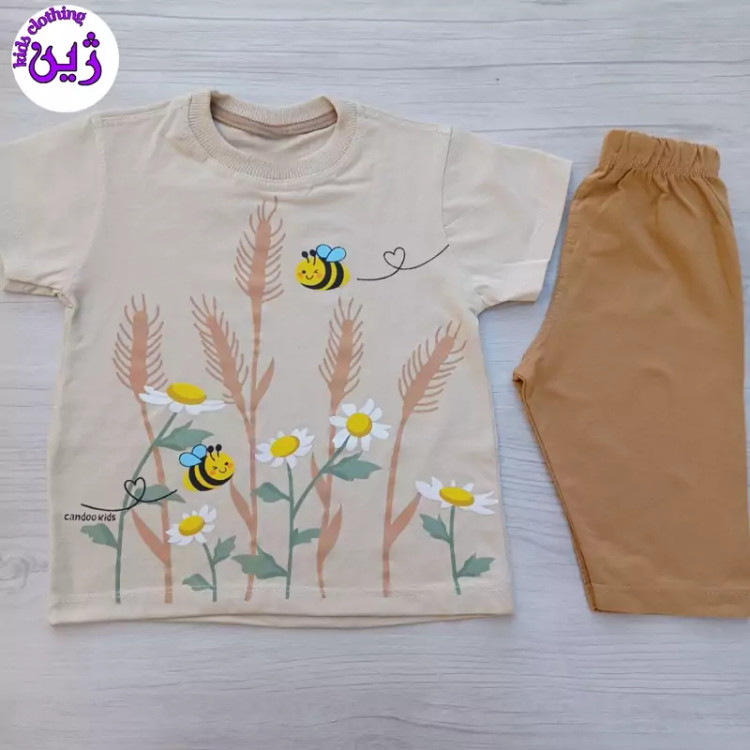 ست تیشرت شلوارک گندمزار سایز 40تا55