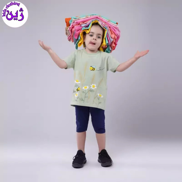 ست تیشرت شلوارک گندمزار سایز 40تا55