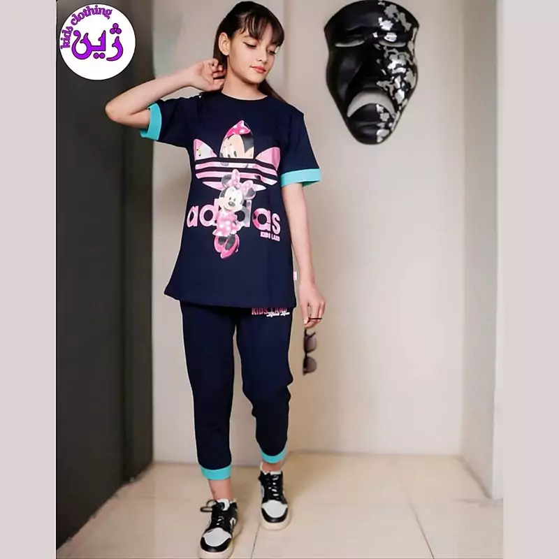 ست تیشرت شلوار میکی آدیداس سایز 60 و 65