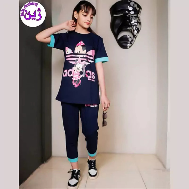 ست تیشرت شلوار میکی آدیداس سایز 60 و 65