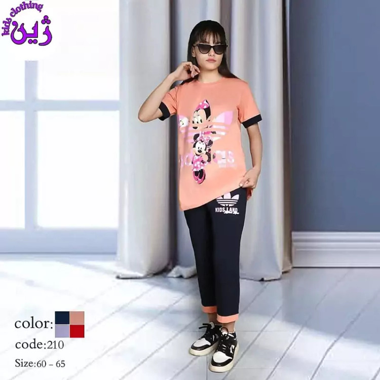ست تیشرت شلوار میکی آدیداس سایز 60 و 65