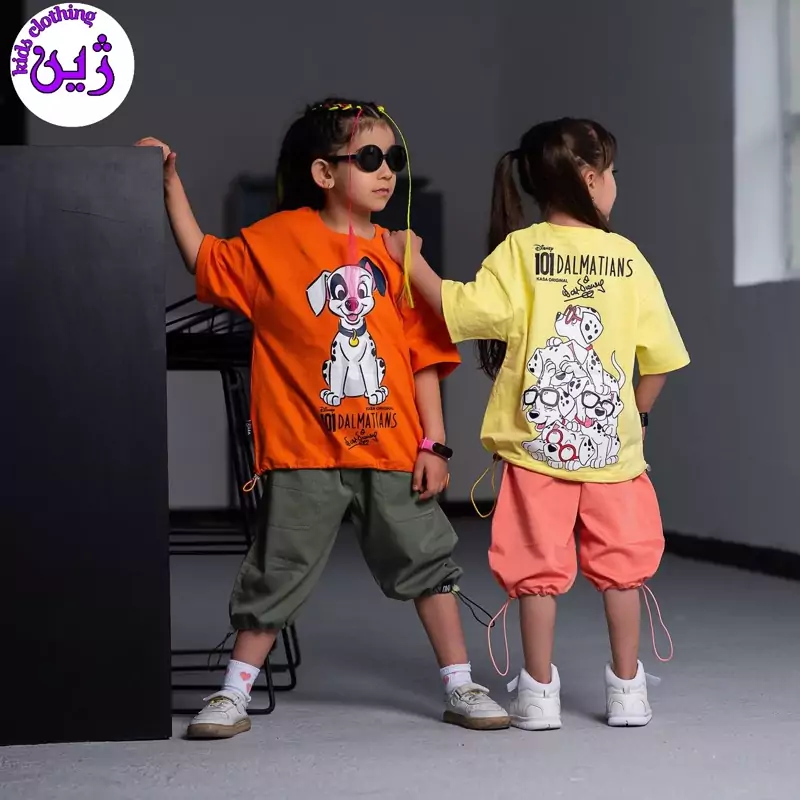 ست تیشرت شلوارک گیسو سایز 35 تا 50