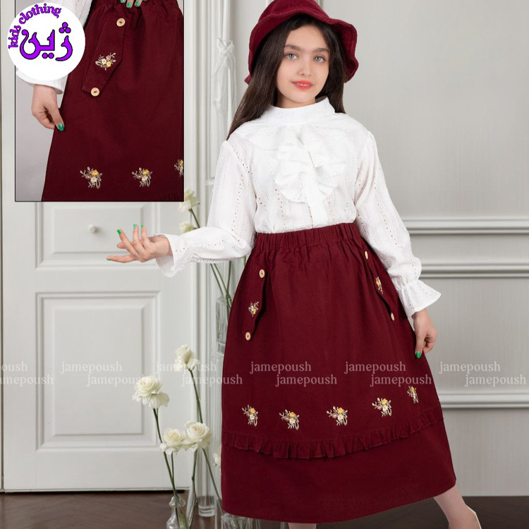 شومیز سفید دخترانه