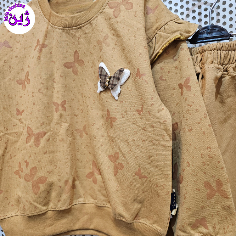 بلوز شلوار طرح پروانه