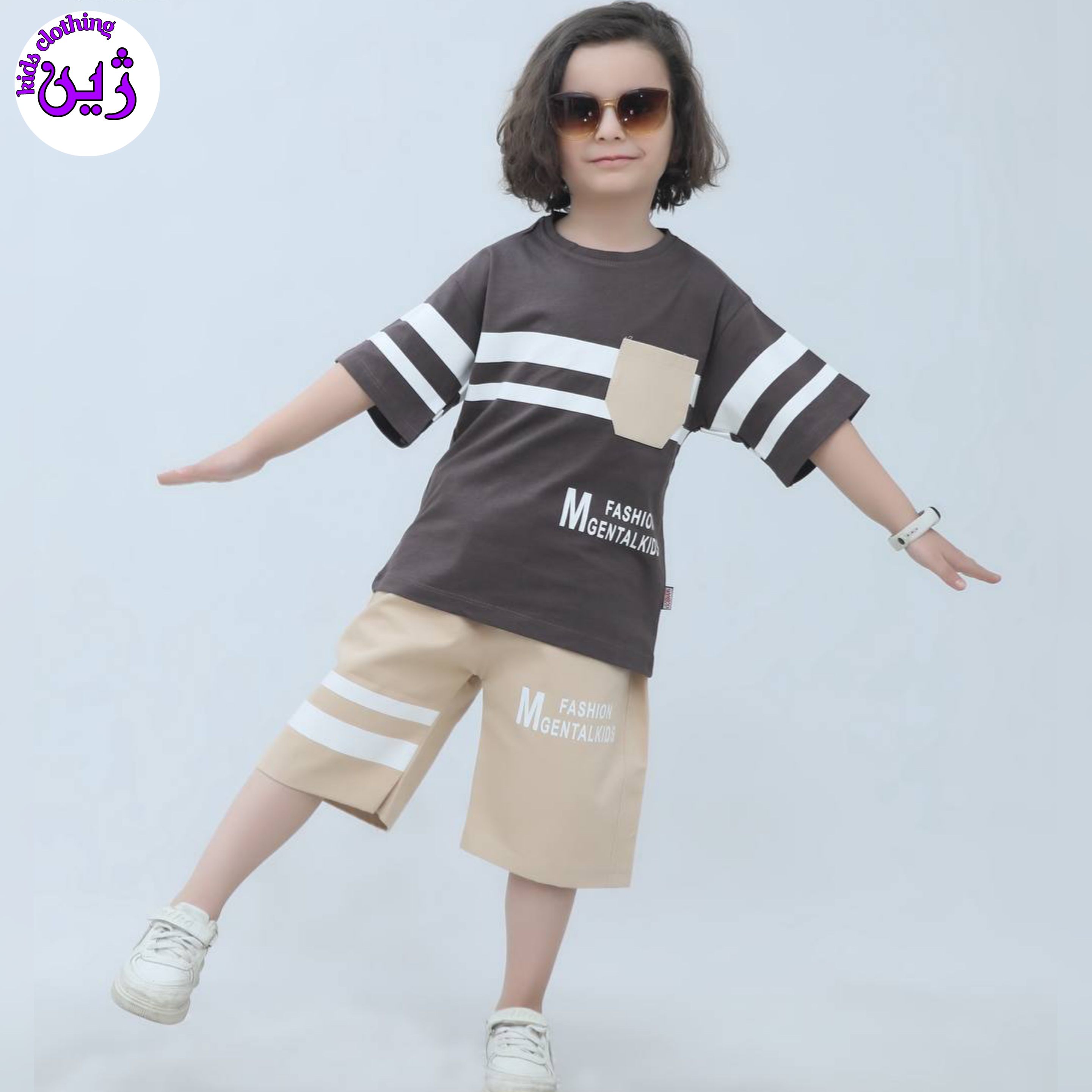 ست تیشرت شلوارک لش تک جیب سایز۴۰تا۶۵