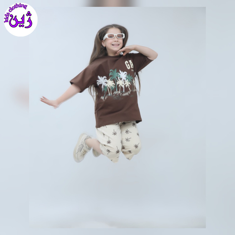 ست تیشرت شلوارک نخل سایز۴۵تا۶۰