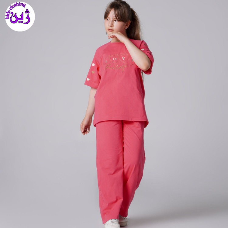 ست تیشرت شلوار لاو سایز۵۰تا۶۵