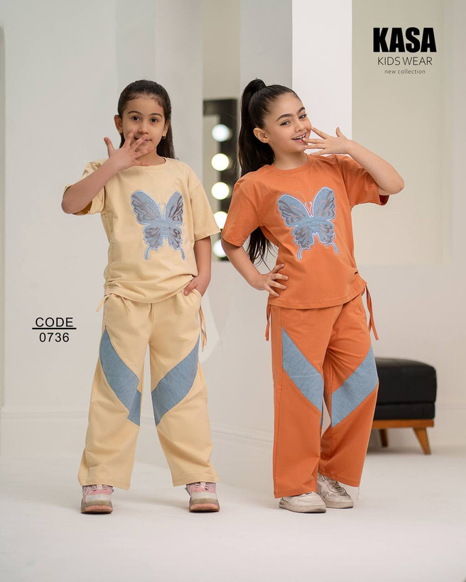 ست تیشرت شلوار پروانه سایز ۳۵ و۴۰