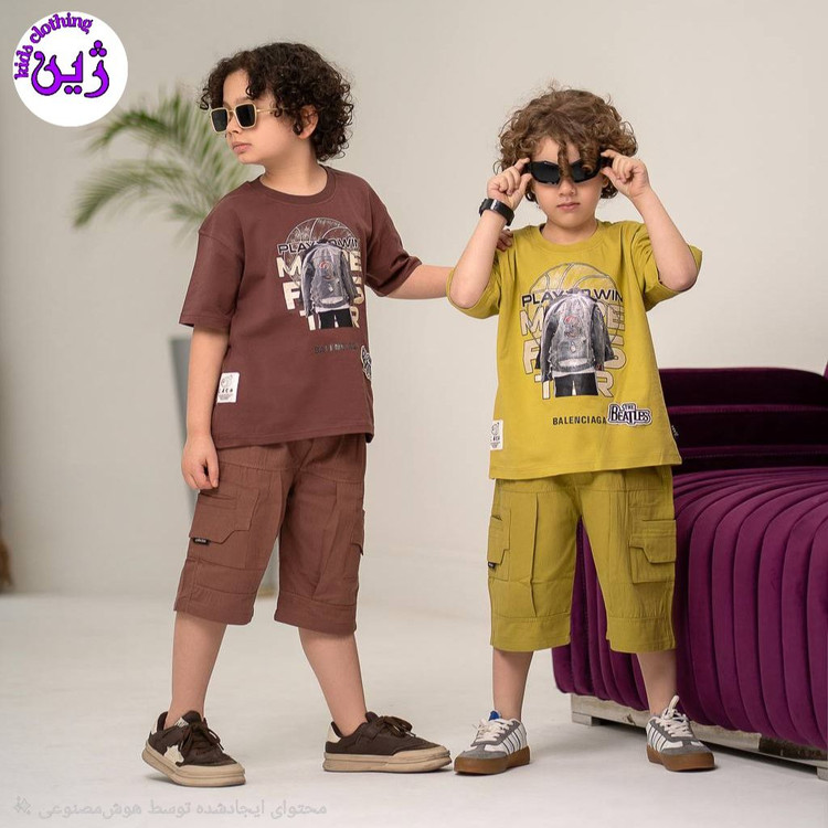 ست تیشرت شلوارک بالنسیاگا سایز۳۵تا۵۰