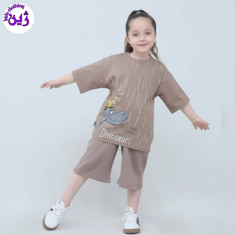 ست تیشرت شلوارک دایناسور سایز۳۵تا۵۰
