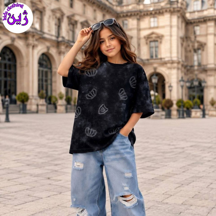 تیشرت تک طرح تاج سایز۵۰تا۶۵