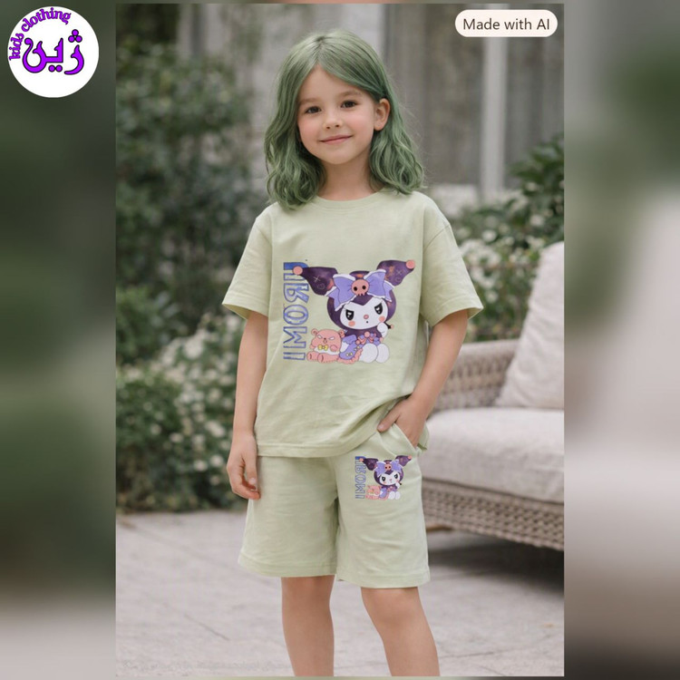 ست تیشرت شلوارک کرومی اقتصادی سایز۵۰و۵۵